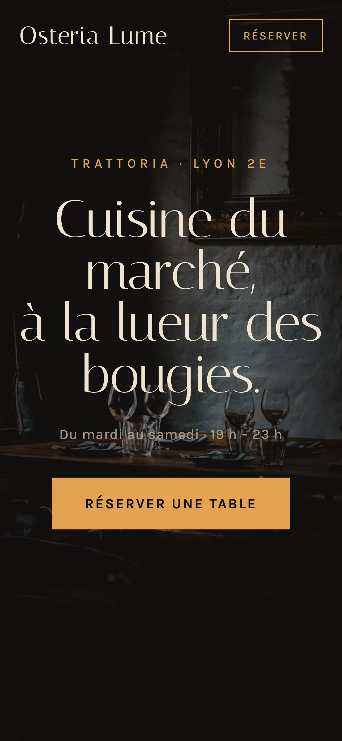 Le même site sur téléphone